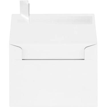 Imagem de LUXPaper Envelope de convite A1 em 27 kg branco com destaque e pressione para cartões de 8,5 x 11,7 cm, envelopes para impressão para convites, pacote com 50, tamanho do envelope 9,5 x 14,7 cm (branco)