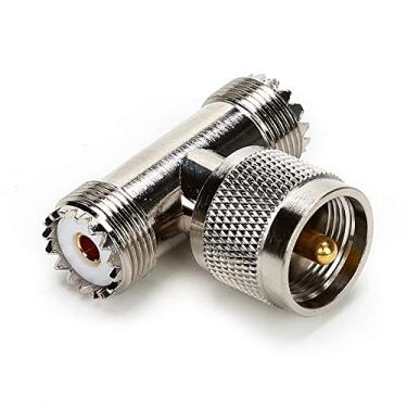 Imagem de TLS.eagle PL-259 UHF Conector macho para SO-239 Adaptador de divisor coaxial fêmea dupla RF pacote com 1