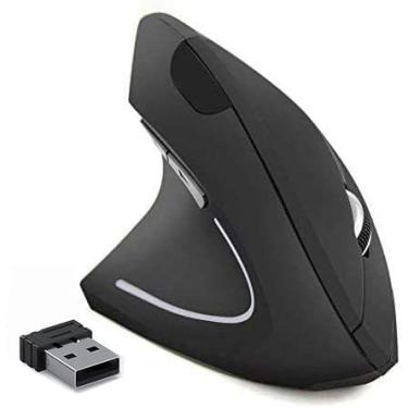 Imagem de Mouse ergonômico para mão esquerda, mouse ergonômico sem fio 2,4 G, 3 DPI ajustáveis (800/1200/1600), especialmente para canhotos
