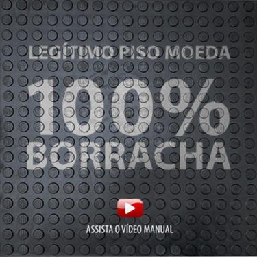 Imagem de 48 Piso Moeda Preto Borracha Pastilhado 50x50cm Total 12 M2