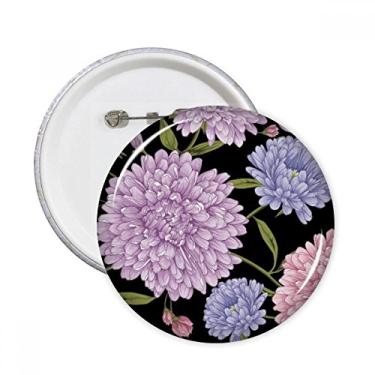 Imagem de Desenho de Lótus Arte Planta Alfinetes Redondos Emblema Botão Decoração Acessório 5 peças