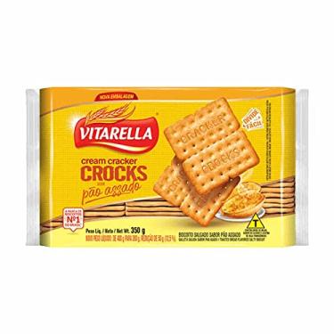 Imagem de Biscoito Salgado Cream Cracker Crocks Pão na Chapa 350g - Vitarella