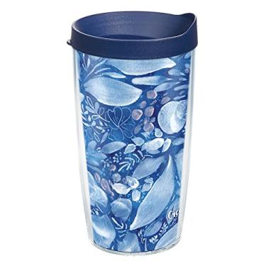Imagem de Tervis CreativeIngrid-Copo de parede dupla com isolamento térmico azul-marinho feito nos EUA, 473 ml, clássico