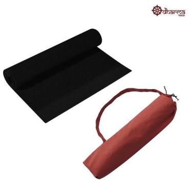 Imagem de Tapete Yoga Premium Black 2,00M+Porta Mat Laranja Cítrico - Dharma Yog