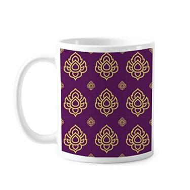 Imagem de Kingdom Golden Purple Art Illustration Caneca Cerâmica Café Porcelana Caneca Mesa