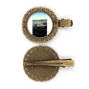 Imagem de Barco de pescador, Art Deco, presente, moderno, grampo de cabelo