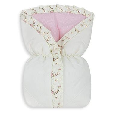 Imagem de Saco de Bebê 100% Algodão Nanna Baby - Nervura Floral Rosa
