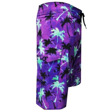 Imagem de Bermuda Água Alkary Coqueiros Roxa-Masculino