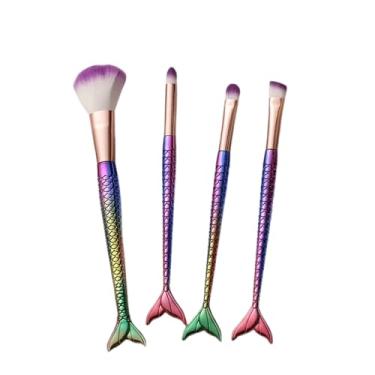 Imagem de Kit de Pincéis para Maquiagem Sereia com 04un