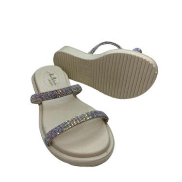 Imagem de Papete Feminina Infantil  Abelhinha 1601, 27/28, Bege, Prata