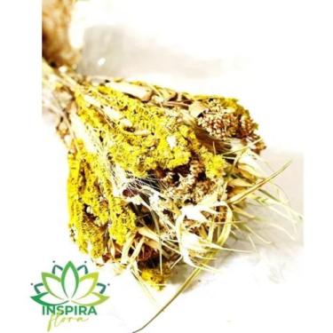 Imagem de Buquê Casamento Flores Desidratadas Decoração Amarela Paste - FLORA FU