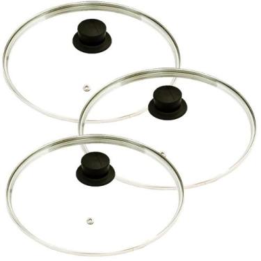 Imagem de Jogo de Tampas Vidro Avulsas Para Panelas 2 x 26 E 28 - Okayshop