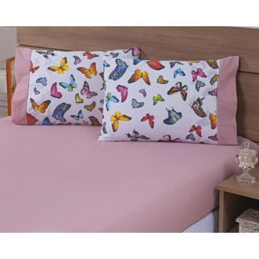 Imagem de Kit 04 Fronhas Avulsas 80x60cm Percal 100% Algodão 180 Fios Estampada 