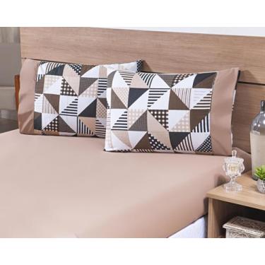 Imagem de Kit 06 Fronhas Avulsas 80x60cm Percal 100% Algodão 180 Fios Estampada 