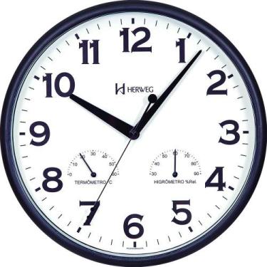 Imagem de Relógio de Parede Temperatura e Umidade 660072 - Herweg
