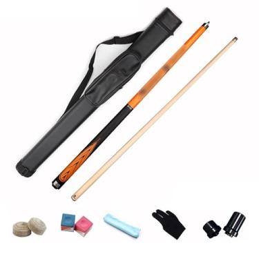 Imagem de Bastão de taco de sinuca de 147 cm, bastão de sinuca, taco de bilhar de bordo canadense, taco de sinuca profissional para esportes de mesa de sinuca de bar e casa, 18 ~ 595 g (C taco de sinuca +