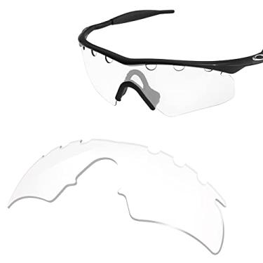 Imagem de Glintbay Lentes de óculos de sol de substituição 100% precisas para Oakley M armação híbrida ventilada - transparente, não polarizada