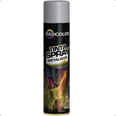 Imagem de Tinta Spray Metalica Prata Uso Geral Radcolor 400ml RC2119 - Radnaq