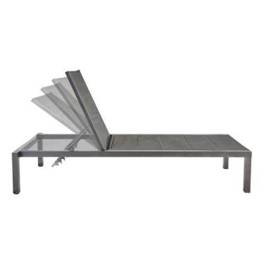 Imagem de Espreguicadeira Cinza Aluminio 4 Niveis 102x65x199 Cm - Naterial