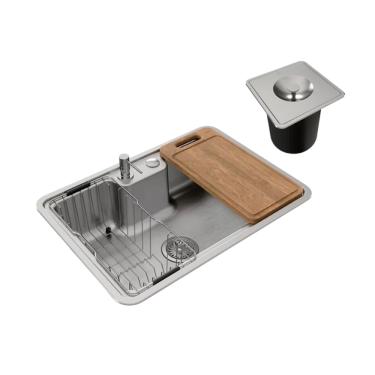 Imagem de Cuba de Sobrepor/Embutir Massima 68x48 com Acessórios e Lixeira  Docol