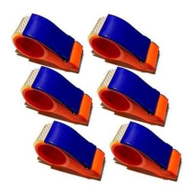 Imagem de 6 Suporte Aplicador Com Fita Adesiva 48mm X 50m P/ Embalagem - I.D.E.A