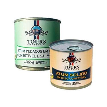 Imagem de Kit 2 Atum Em Óleo Tours 255G: Sólido, Pedaços