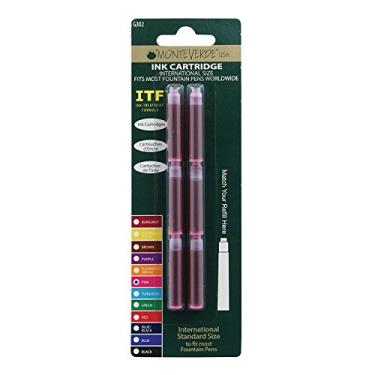 Imagem de Monteverde Cartucho de tamanho internatinal para servir em canetas-tinteiro, rosa, 6 por pacote (G302PK)
