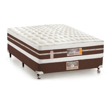 Imagem de Cama Box + Colchão Castor Casal Silver Star Air Double Face Hibrido 138x188x61cm