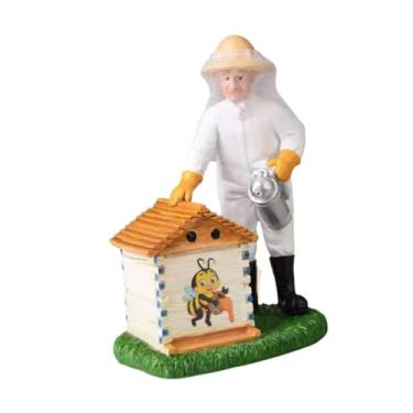 Imagem de Fenteer Estátua de arte de apicultura, estatueta de resina, artesanato, decoração, escultura, ornamento para festival de abelhas, mesa, armário, loja de mel, Pulverização