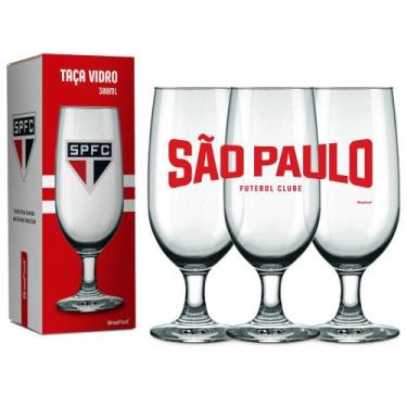 Imagem de Taça vidro são paulo futebol clube 300ml time oficial - Brasfoot
