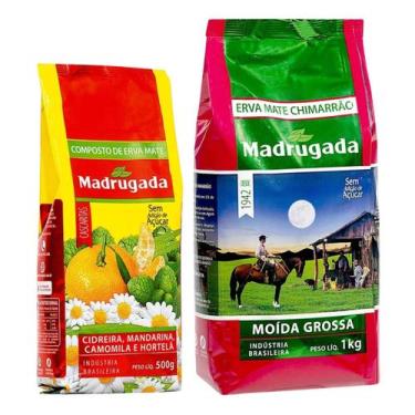 Imagem de Kit Erva Mate Moída Grossa e Composto Cascarita Madrugada Chimarrão