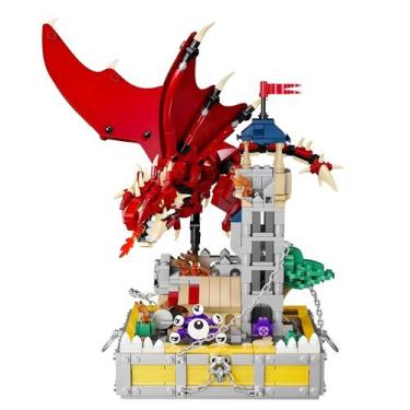 Imagem de Blocos De Construção De Torre De Bruxa Dragão, Montagem Técnica Criati