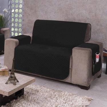 Imagem de Protetor De Sofá Dupla Face Impermeável Mr 2 Lugares - Preto-cinza