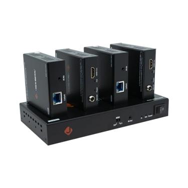 Imagem de J-Tech Digital ProAV 1X4 HDMI Extender HDMI Amplifier HDMI Splitter Over Ethernet Cable with Bi-Direction IR and EDID Functions (1x4)