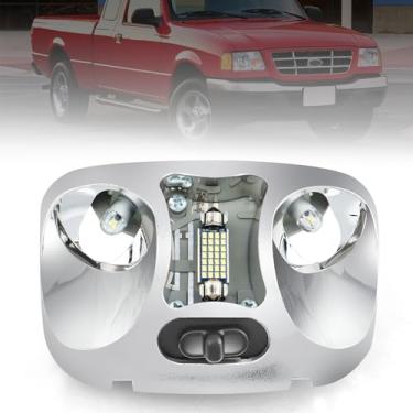 Imagem de F37Z-13776-B Lâmpada de mapa de luz de cúpula LED - Conjunto de lâmpada de mapa de LED compatível com Ford Ranger 1993-2004 Interior teto cúpula luz de mapa lâmpada de teto luzes de leitura substituir