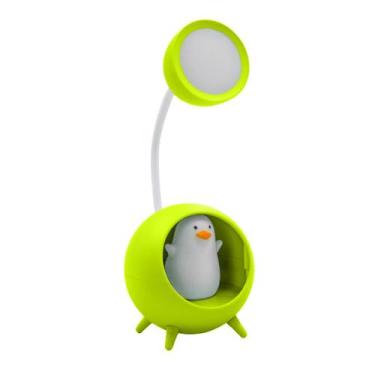 Imagem de Luminaria Mesa Usb Portatil Articulavel Abajur Cor:verde - GXM