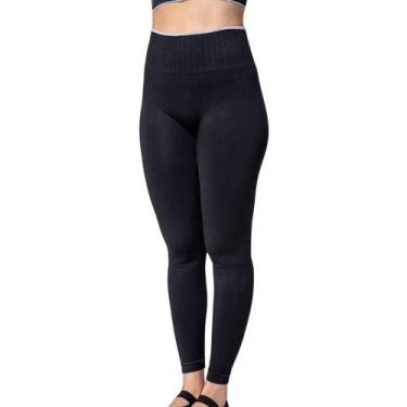 Imagem de Legging Canelada Speedo Feminina Cintura Alta e Ajuste Perfeito, Preto