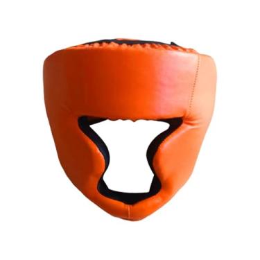Imagem de YIJU Capacete de Boxe Adulto, Equipamento para Treinamentos e Lutas, Laranja