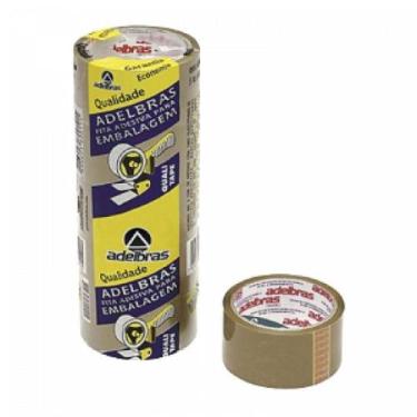 Imagem de Kit 4 Fitas Adesivas Pvc 40 M X 48 Mm Marrom - Adelbras