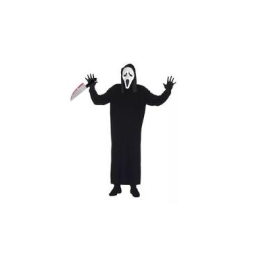 Imagem de Fantasia Pânico Morte Infantil Túnica Mascara Faca Halloween - MC Pres