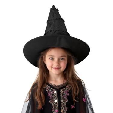 Imagem de HOMELEX Halloween Black Witch Hat for Kids Costume Accessory Wicked Cosplay
