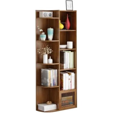 Imagem de Prateleiras De Cozinha, Estante Escalonada De 3 Andares, Organizador De Estante De Bambu Com Porta, Estante De Armazenamento Independente, Para Quarto, Sala De Estar, Decoração De Casa, Fác