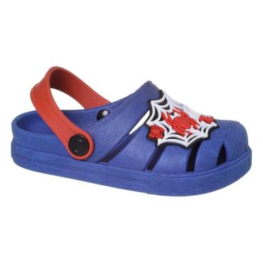 Imagem de Sandalia Menino Infantil Com Enfeite Emborrachado (Azul/Vermelho, BR, Criança de 9 a 12 anos, Faixa Numérico, 27, 28)