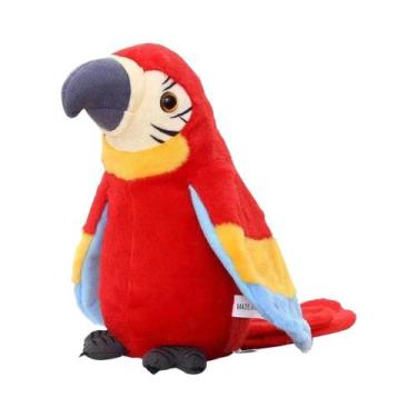 Imagem de Brinquedo De Papagaio De Pelúcia Falante Para Crianças, Boneco De Páss