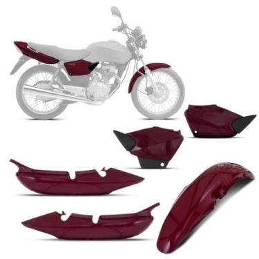 Imagem de Kit Carenagens Pintadas Paralama Rabeta Tampas Titan 125 Ano - Pro Tor