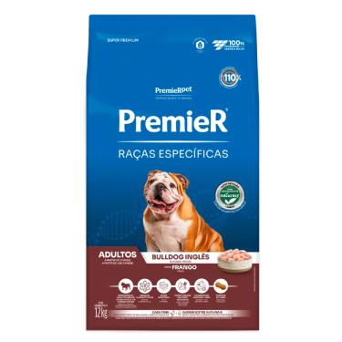 Imagem de Ração Premier Raças Específicas Bulldog Inglês Cães Adultos Frango 12kg