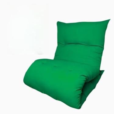 Imagem de Almofada Futon Dobrável 170x60x9cm Colchonete Multiuso Chão Sofá Visita Meditação Macia(Verde Bandeira)