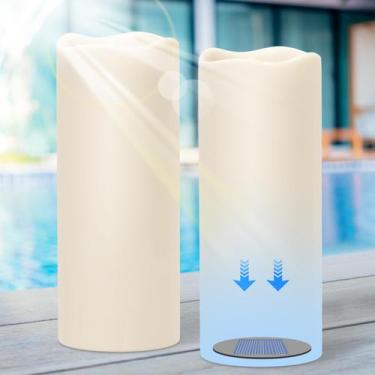 Imagem de Velas solares GenSwin Waterproof 25x10cm, conjunto recarregável 2