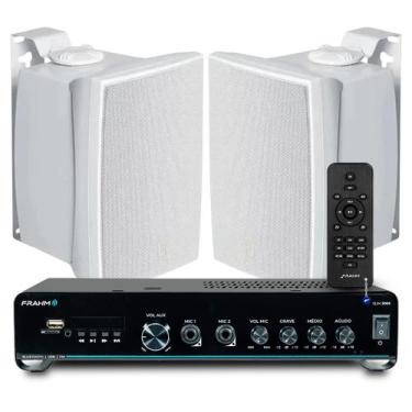Imagem de Kit Som Jbl Amplificador Bluetooth Usb Sd Frahm Slim 2000 Controle Rem