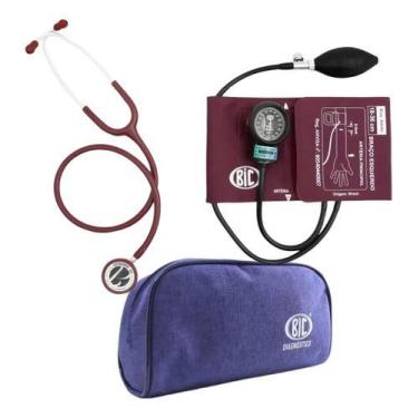 Imagem de Conjunto BIC Innova Plus, Esfigmomanômetro + Estetoscópio, vinho